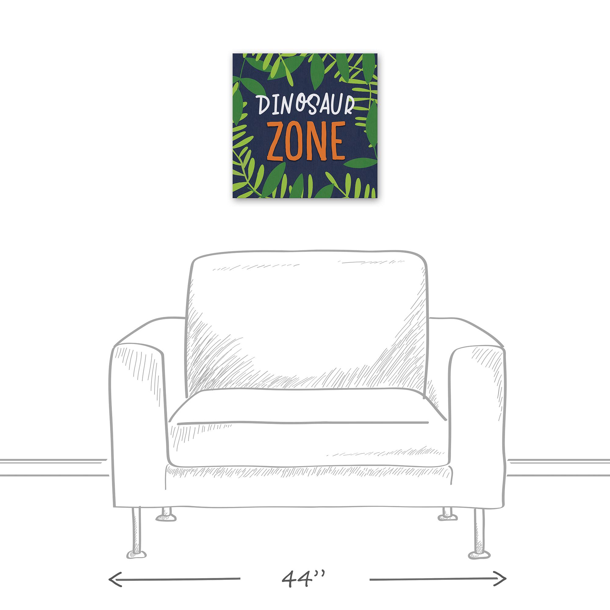 Dinosaur Zone 16" x 16" Canvas Wall Art